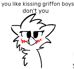 Size: 326x302 | Tagged: safe, anonymous artist, imported from derpibooru, griffon, boykisser, flockmod, griffonized, meme, species swap