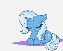 Size: 2000x1600 | Tagged: safe, artist:t72b, imported from derpibooru, trixie, pony, unicorn, behaving like a cat, cape, clothes, eyes closed, female, lying down, mare, missing accessory, ponyloaf, prone, simple background, sleeping, solo, trixie's cape