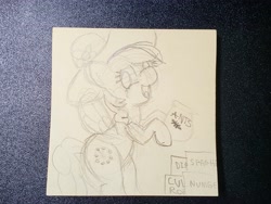 Size: 4032x3024 | Tagged: safe, artist:purppone, oc, oc:fair flyer, pony, ants, boxes, female, mare, photo, post-it, sketch, solo