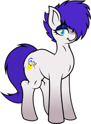 Size: 885x1200 | Tagged: safe, artist:isaac_pony, derpibooru exclusive, imported from derpibooru, oc, oc only, oc:isaac pony, earth pony, pony, derpibooru community collaboration, 2024 community collab, earth pony oc, femboy, looking at you, makeup, male, simple background, solo, transparent background