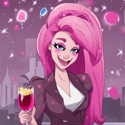 Size: 1024x1024 | Tagged: safe, imported from derpibooru, pinkie pie, human, ai content, ai generated, happy new year, happy new year 2024, holiday, humanized, new year, pinkamena diane pie, prompter:pinkamenausuario