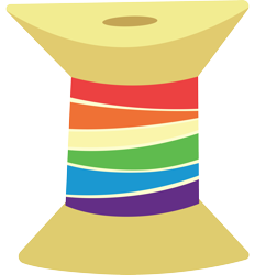 Size: 3000x3227 | Tagged: safe, artist:cloudy glow, imported from derpibooru, rarity takes manehattan, .ai available, no pony, rainbow, rainbow thread, simple background, spool, thread, transparent background, vector
