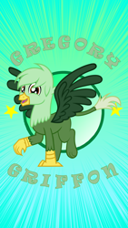 Size: 3240x5736 | Tagged: safe, artist:gregory-the-griffon, imported from derpibooru, oc, oc only, oc:gregory griffin, griffon, gradient background, male, phone wallpaper, solo, wallpaper