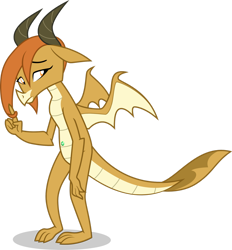Size: 1600x1725 | Tagged: safe, artist:grievousfan, artist:tomfraggle, edit, imported from derpibooru, vector edit, ocellus, dragon, school daze, disguise, disguised changeling, dragon ocellus, female, gem, high res, shy, simple background, solo, transparent background, vector