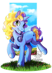 Size: 1352x1890 | Tagged: safe, artist:hannrum, imported from derpibooru, oc, oc:blue water, pony, unicorn, solo