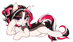 Size: 4500x2624 | Tagged: safe, artist:pesty_skillengton, imported from derpibooru, oc, oc only, oc:jenny mayer, bat pony, pony, choker, cute, female, heart, mare, simple background, solo, transparent background, wings