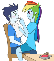 Size: 720x814 | Tagged: safe, artist:atisuto17, artist:dasher666, edit, imported from derpibooru, rainbow dash, soarin', human, equestria girls, female, male, shipping, soarindash, straight