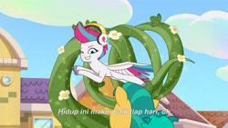 Size: 3072x1727 | Tagged: safe, imported from derpibooru, screencap, hitch trailblazer, zipp storm, dragon, earth pony, pony, spoiler:g5, spoiler:my little pony: tell your tale, spoiler:tyts02e01, baby, baby dragon, female, flying, g5, grin, headphones, icy prints, male, mare, my little pony: tell your tale, one eye closed, papa hitch, smiling, sparky sparkeroni, spread wings, stallion, subtitles, trio, wings, wink