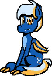 Size: 880x1288 | Tagged: safe, artist:nitobit, derpibooru exclusive, imported from derpibooru, oc, oc only, oc:moonlight wane, bat pony, derpibooru community collaboration, 2024 community collab, claws, male, pale belly, pixel art, simple background, solo, stallion, transparent background