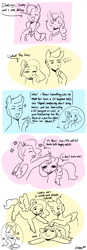 Size: 2014x5764 | Tagged: safe, artist:daisy_marshmallow, imported from derpibooru, pipp petals, queen haven, sunny starscout, zipp storm, pegasus, pony, comic, female, g5, lesbian, mini comic, shipping, sunnyhaven, text
