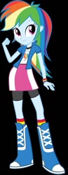 Size: 512x1319 | Tagged: safe, artist:endlessmonsters12837, imported from derpibooru, rainbow dash, human, equestria girls, black background, female, simple background, solo