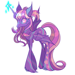 Size: 1240x1240 | Tagged: safe, artist:sainthorse, imported from derpibooru, twilight sparkle, alicorn, pony, fangs, redesign, simple background, solo, transparent background, twilight sparkle (alicorn)