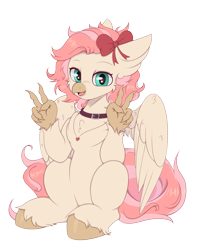 Size: 2086x2550 | Tagged: safe, artist:eventseem, imported from derpibooru, oc, oc only, oc:shiny shell, classical hippogriff, hippogriff, derpibooru community collaboration, 2024 community collab, bow, chest fluff, collar, cute, femboy, fluffy, hair bow, hippogriff oc, looking at you, male, open mouth, ribbon, simple background, solo, transparent background, unshorn fetlocks, wings