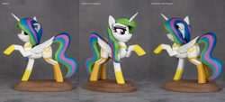 Size: 3629x1642 | Tagged: safe, artist:h1ppezz, imported from derpibooru, princess celestia, pony, figurine, irl, photo, solo