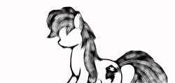 Size: 1293x618 | Tagged: safe, artist:iamaveryrealperson, imported from derpibooru, rainbow dash, pegasus, pony, 2021, black and white, digital art, grayscale, monochrome, no eyes, no mouth, old art, simple background, sketch, white background, wingless