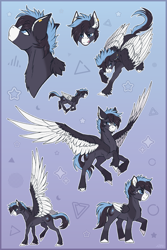 Size: 2400x3600 | Tagged: safe, artist:nocti-draws, imported from derpibooru, oc, oc only, pegasus, pony, concave belly, fit, gradient background, hoof fluff, hooves, large wings, neck fluff, pegasus oc, slender, solo, sternocleidomastoid, thin, unshorn fetlocks, wings