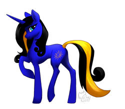 Size: 5281x4601 | Tagged: safe, artist:obsidelle, imported from ponybooru, oc, oc:destiny light, unicorn, cutie mark, female, horn, mare, simple background, solo, solo female, transparent background, two toned mane, unicorn oc