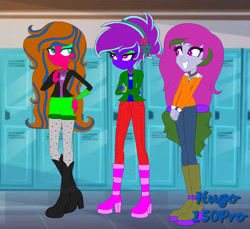 Size: 750x687 | Tagged: safe, artist:hugo150pro, imported from derpibooru, oc, equestria girls, equestria girls-ified, lockers, recolor, solo
