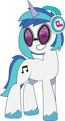 Size: 816x1513 | Tagged: safe, artist:prixy05, imported from derpibooru, dj pon-3, vinyl scratch, pony, unicorn, female, g4 to g5, g5, generation leap, headphones, mare, my little pony: tell your tale, simple background, solo, sunglasses, transparent background, vinyl's glasses