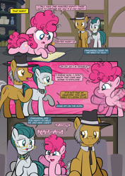 Size: 1920x2715 | Tagged: safe, artist:alexdti, imported from derpibooru, cloudy quartz, igneous rock pie, pinkie pie, pony, comic:how we met, family, father and child, father and daughter, female, filly, filly pinkie pie, male, mare, mother and child, mother and daughter, stallion, younger