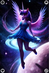 Size: 901x1341 | Tagged: safe, imported from derpibooru, twilight sparkle, alicorn, anthro, magical mystery cure, the beginning of the end, ai content, ai generated, twilight sparkle (alicorn)