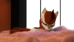 Size: 1920x1080 | Tagged: safe, artist:mrwithered, imported from derpibooru, autumn blaze, kirin, 3d, sleeping, solo