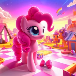 Size: 1024x1024 | Tagged: safe, imported from derpibooru, pinkie pie, earth pony, ai content, ai generated, female, prompter:pinkiepiepics, solo