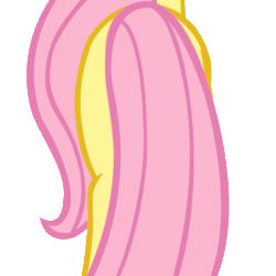 Size: 1000x1000 | Tagged: artist needed, safe, imported from twibooru, fluttershy, pony, animated, behind, butt, butt shake, close-up, female, flash, flutterbutt, gif, image, plot, rear view, simple background, solo, tail, transparent background, walk cycle, walking