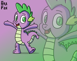 Size: 1732x1376 | Tagged: safe, artist:gradiusfanatic, imported from derpibooru, spike, dragon, gradient background, male, solo, zoom layer