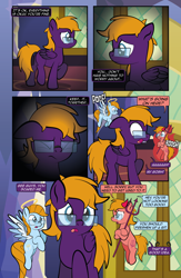 Size: 1920x2948 | Tagged: safe, artist:alexdti, imported from derpibooru, oc, oc only, oc:aqua lux, oc:purple creativity, oc:warm focus, pegasus, pony, comic:quest for friendship retold, angel, comic, devil, shoulder angel, shoulder devil, trident