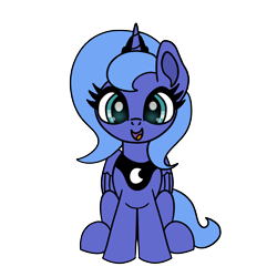 Size: 1500x1500 | Tagged: safe, artist:platinumdrop, imported from derpibooru, princess luna, alicorn, commission, cute, female, filly, foal, s1 luna, simple background, transparent background, woona, ych example, younger, your character here