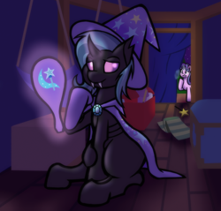 Size: 1180x1128 | Tagged: safe, artist:its-filly-silly, imported from derpibooru, starlight glimmer, trixie, changeling, unicorn, changelingified, species swap, trixieling
