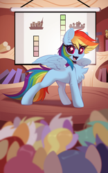 Size: 2560x4096 | Tagged: safe, artist:kebchach, imported from derpibooru, cloud kicker, cloudchaser, derpy hooves, rainbow dash, sunshower raindrops, pegasus, pony, art pack:welcum to birthday artpack, comic:hurricane sluttershy, hurricane fluttershy, chest fluff, open mouth, open smile, smiling