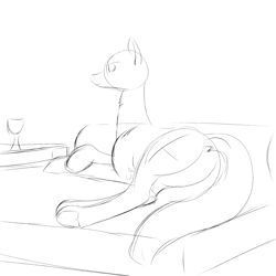 Size: 1000x1000 | Tagged: safe, artist:saint boniface, imported from derpibooru, pony, sketch, solo, wip