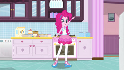 Size: 1920x1080 | Tagged: safe, artist:twilirity, imported from derpibooru, pinkie pie, human, equestria girls, female, kitchen, solo