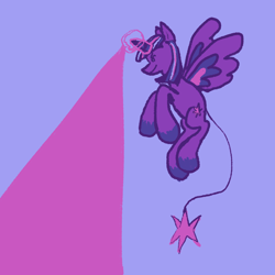 Size: 1280x1280 | Tagged: safe, artist:ponyvillez, imported from derpibooru, twilight sparkle, alicorn, pony, flying, magic, simple background, smiling, solo, spread wings, twilight sparkle (alicorn), wings