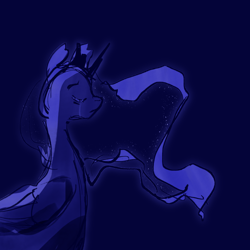 Size: 1280x1280 | Tagged: safe, artist:ponyvillez, imported from derpibooru, princess luna, alicorn, pony, blue background, crown, crying, eyes closed, jewelry, regalia, simple background, solo