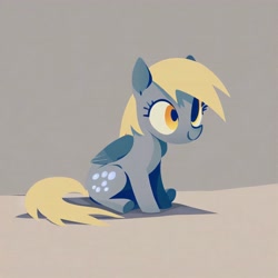 Size: 4096x4096 | Tagged: safe, imported from derpibooru, derpy hooves, pony, ai content, ai generated, cute, generator:purplesmart.ai, generator:stable diffusion, minimalist, modern art, prompter:doom9454, sitting