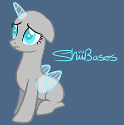 Size: 674x678 | Tagged: safe, artist:katsubases, imported from derpibooru, alicorn, pony, base, female, mare, solo