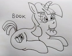 Size: 3433x2686 | Tagged: safe, artist:dhm, imported from derpibooru, twilight sparkle, pony, cursed image, monochrome, sketch, solo, traditional art