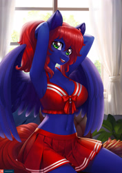 Size: 2480x3508 | Tagged: safe, artist:lifejoyart, oc, oc only, anthro, breasts, clothes, female, skirt