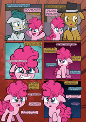 Size: 1920x2715 | Tagged: safe, artist:alexdti, imported from derpibooru, cloudy quartz, igneous rock pie, pinkie pie, pony, comic:how we met, female, filly, filly pinkie pie, younger