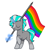 Size: 2666x2710 | Tagged: safe, artist:northglow, imported from derpibooru, oc, oc only, oc:flame belfrey, unicorn, flag, magic, pride flag