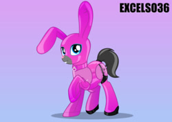 Size: 1122x793 | Tagged: safe, artist:excelso36, imported from ponybooru, oc, oc only, oc:toxic plunge, bunny ears, clothes, fetish, hypnosis, hypnotized, latex, latex suit, rubber, rubber suit