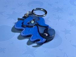 Size: 4032x3024 | Tagged: safe, artist:made_by_franch, imported from derpibooru, princess luna, alicorn, pony, craft, female, handmade, keychain, mare, solo, trinket