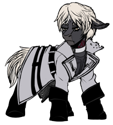 Size: 1944x2160 | Tagged: safe, artist:brainiac, imported from derpibooru, oc, oc:waters, earth pony, pony, final fantasy, final fantasy xiv, male, ponified, simple background, solo, stallion, thancred waters, transparent background