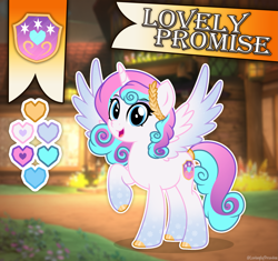 Size: 2375x2228 | Tagged: safe, artist:lovinglypromise, imported from derpibooru, oc, oc:lovely promise, alicorn, pony, female, mare, offspring, parent:princess cadance, parent:shining armor, parents:shiningcadance, reference sheet, solo