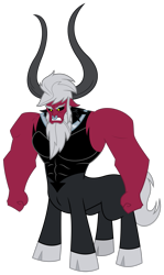 Size: 2547x4262 | Tagged: safe, artist:mlgtrap, imported from derpibooru, lord tirek, centaur, taur, antagonist, cloven hooves, human face, male, nose piercing, piercing, simple background, solo, transparent background, vector