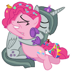 Size: 744x758 | Tagged: safe, artist:diana173076, imported from derpibooru, marble pie, pinkie pie, alicorn, earth pony, the last problem, alicornified, crying, female, hug, jewelry, liquid pride, marblecorn, older, older marble pie, older pinkie pie, pie sisters, race swap, regalia, sibling love, siblings, sisterly love, sisters