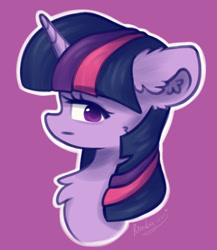 Size: 2000x2300 | Tagged: safe, artist:kindny-chan, imported from derpibooru, twilight sparkle, pony, purple background, simple background, solo